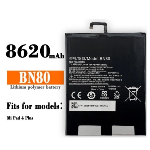 Pin Xiaomi Mipad 4 Plus BN80 8620mAh | Hàng Nhập Khẩu | Tặng bộ tháo mở + seal dán