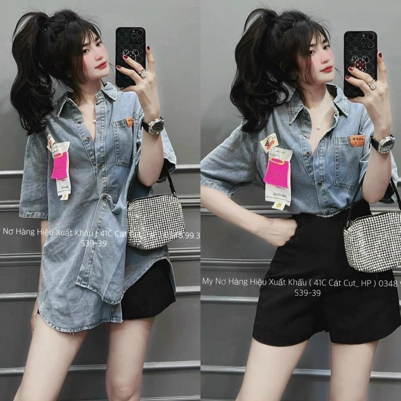 SƠ MI BÒ CÚC BẤM TAG HỒNG