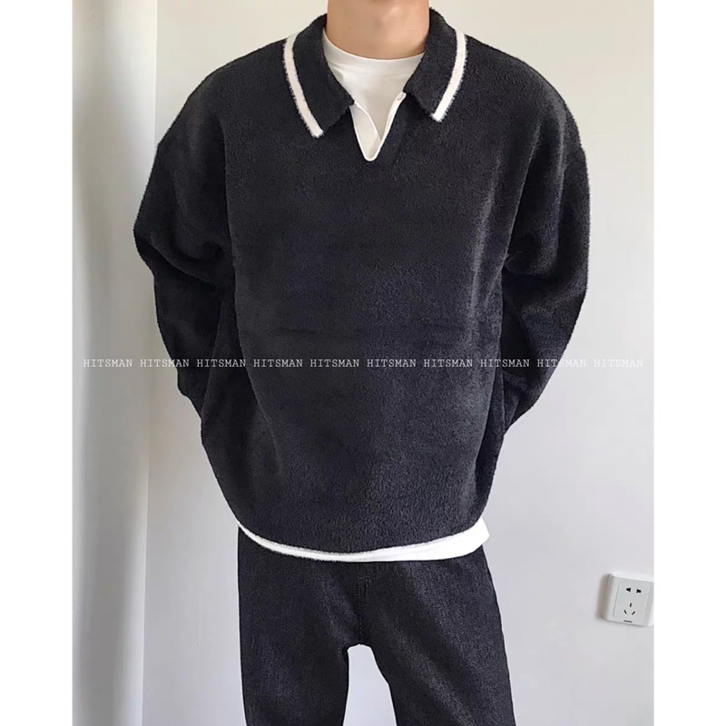 áo len lông cổ bẻ HitsMan 8651