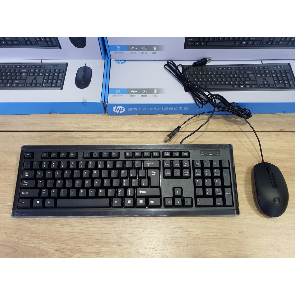 Bộ bàn phím, chuột văn phòng HP KM10 chính hãng ( 104 key ). Bộ bàn phím , chuột HP KM10 đa năng
