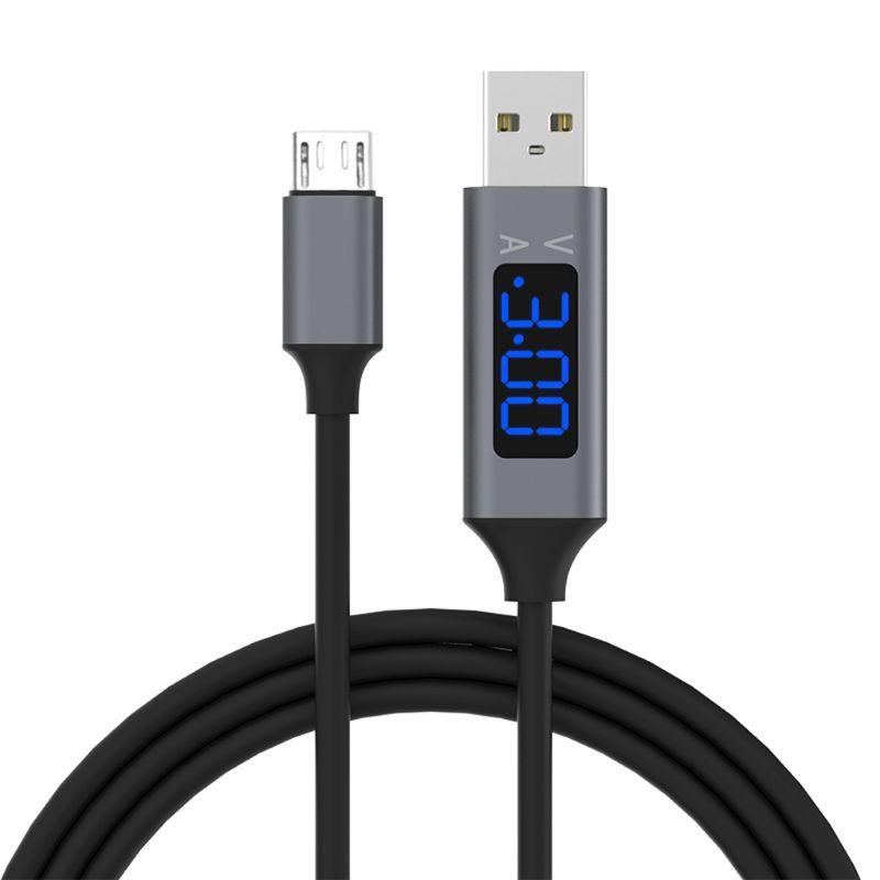 Dây cáp sạc nhanh/đồng bộ hóa dữ liệu QC 3.0 Micro USB có màn hình LCD cao cấp tiện dụng