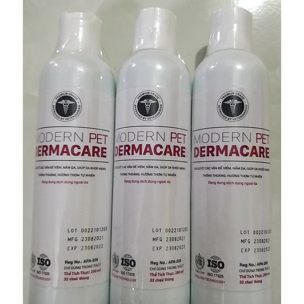 DẦU TẮM MODERN PET DERMACARE (200ml) TRỊ VIÊM DA, NẤM DA CHO CHÓ, MÈO