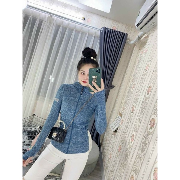[Size M L XL] Áo Khoác Thể Thao Nữ Tập Gym, Yoga Vải Thun Dệt kim Cao Cấp Mẫu Mới 2021 [3MPQ]