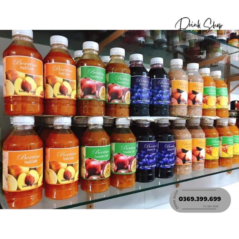 Sinh Tố Berrino 1 Lít  Đủ Vị Đào, Dâu, Vải ...-
