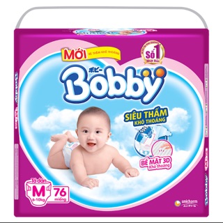 Tã dán Bobby M/76M; L/68M; XL/62M