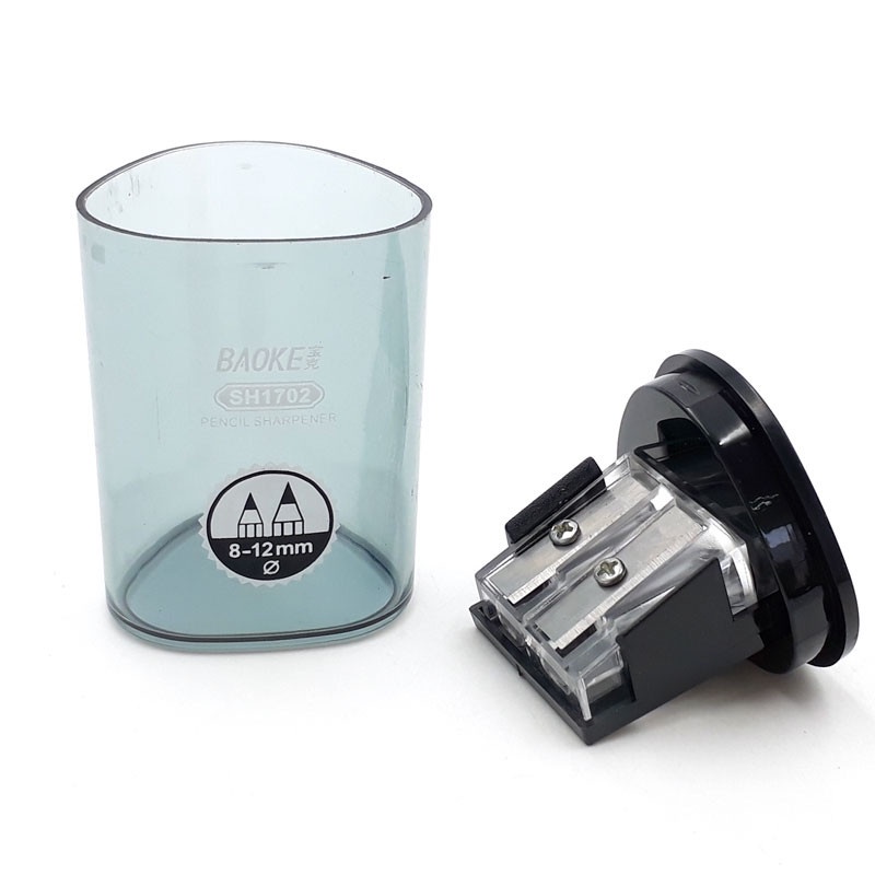 Gọt bút chì 2 lỗ BAOKE SH-1702, Gọt bút chì đa dụng gọt được 2 loại bút chì