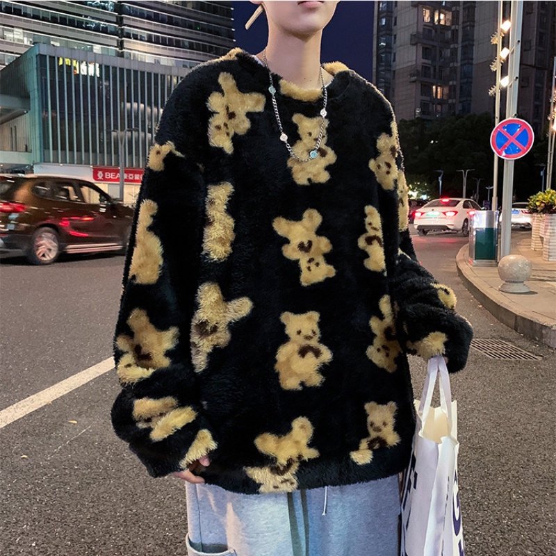 Áo sweater tay dài cổ tròn phong cách Hàn Quốc trẻ trung thời trang dành cho nam
