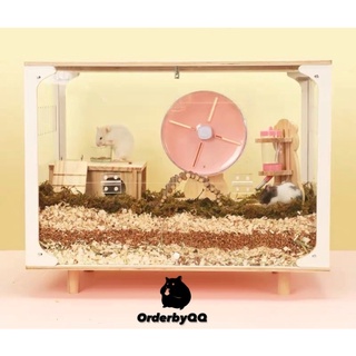Chuồng/Lồng Hamster 2 cửa kèm chân đế gỗ (Không Phụ Kiện)