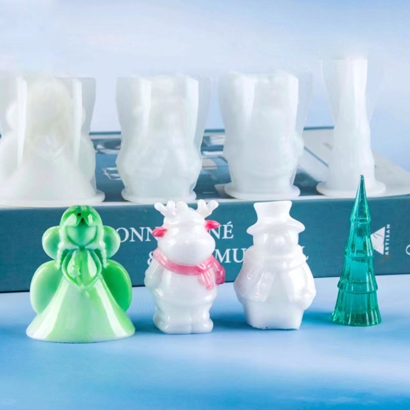 Khuôn Silicone Làm Bánh Hình Cây Thông Noel / Người Tuyết / Tuần Lộc Xinh Xắn