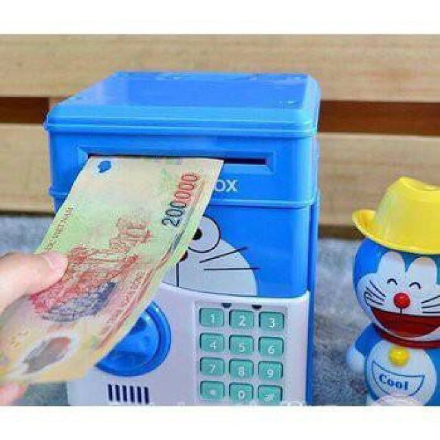 Két sắt mini cho bé mật mã 4 số / két ATM thông minh sử dụng pin đựng tiền tiết kiệm cho bé