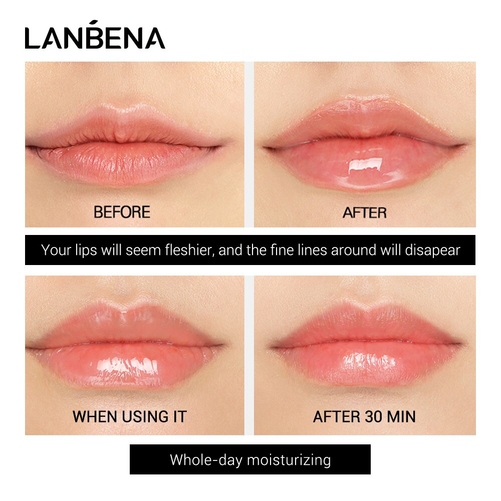 Serum dưỡng môi LANBENA tăng độ đàn hồi cho đôi môi căng mọng làm mờ nếp nhăn môi dưỡng ẩm