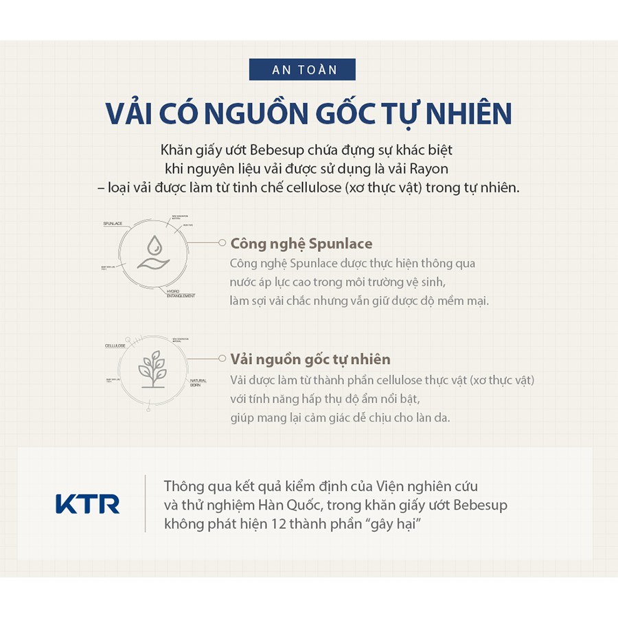 Khăn giấy ướt cao cấp cho bé Bebesup Premier 70 tờ (chính hãng Hàn Quốc)