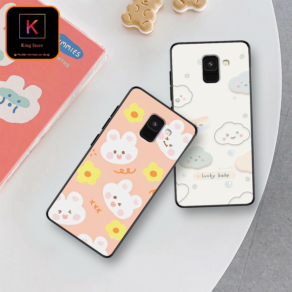 Ốp lưng Samsung A8 2018 - A8 Plus - A8 Star - Ốp Samsung in hình Gấu&Thỏ siêu xinh - Lưng nhám viền 