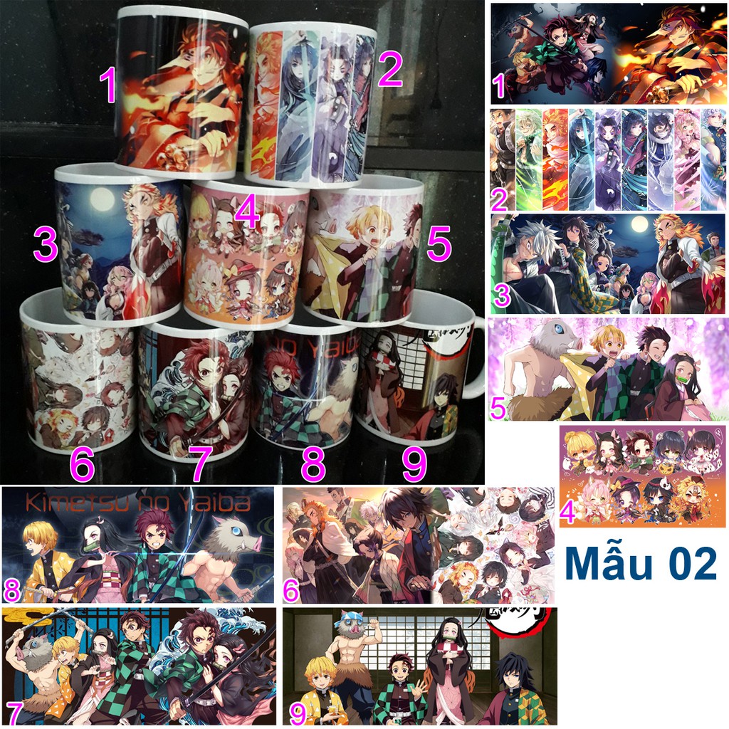 Ly sứ/ Cốc sứ anime Kimetsu No Yaiba /Thanh Gươm Diệt Quỷ/ Trụ Cột/ Diệt Quỷ Cứu Nhân