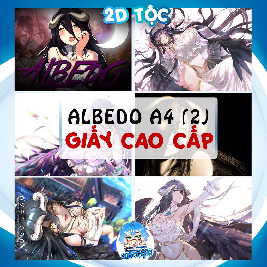 TRANH POSTER A4 GIẤY CAO CẤP Albedo ANIME MANGA Overlord (ảnh ngang) – TRANH TREO TƯỜNG DÁN TƯỜNG ANIME BY 2D TỘC SHOP