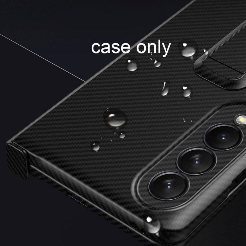 Ốp lưng 2 mặt sợi cacbon Samsung Galaxy Z Fold 3 kèm giá đỡ