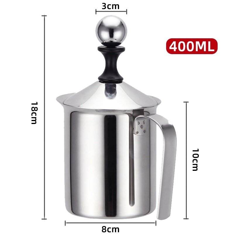 Ca đánh sữa lạnh Inox 400ml, 800ml hàng dầy đẹp