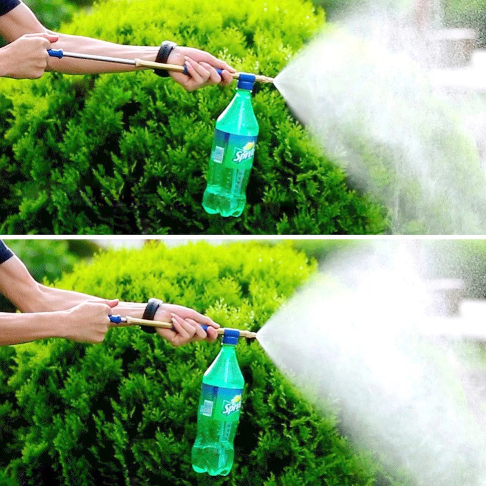 1Pc Đầu đơn / đôi Đầu đẩy bằng đồng thau Máy phun áp lực có thể điều chỉnh Bình phun sương kết nối