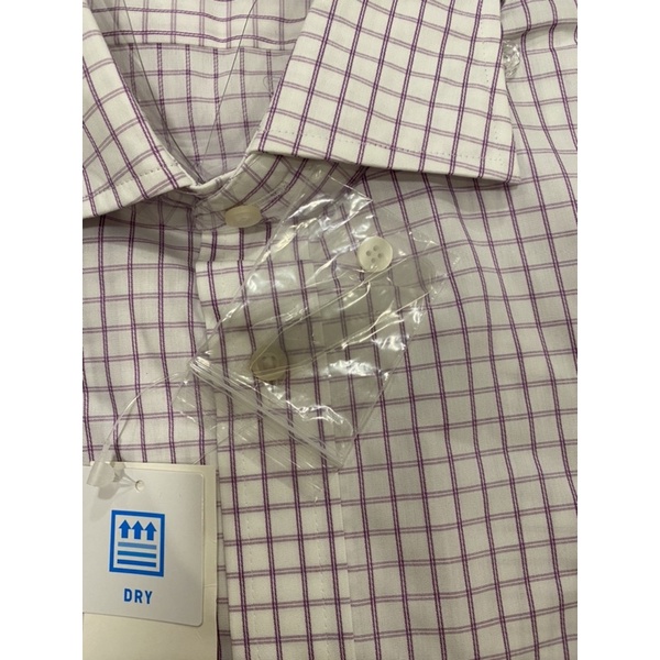 Áo sơ mi nam ngắn tay  UNIQLO Strive kẻ sọc - kẻ vuông