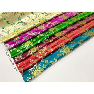 Vải Gấm hoa thêu cao cấp