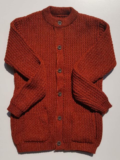 Áo Len Cổ Tròn cài cúc trung niên