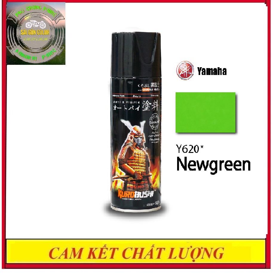 SƠN XỊT SAMURAI Y620* MÀU XANH LÁ