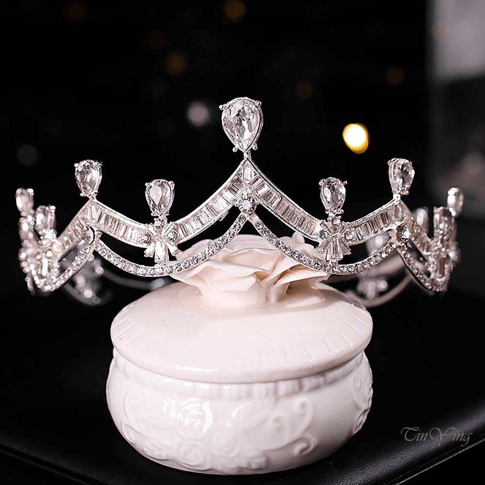 GETNOIVAS Vương Miện Đội Đầu Đính Ngọc Trai Cổ Điển Sang Trọng Cho Cô Dâu