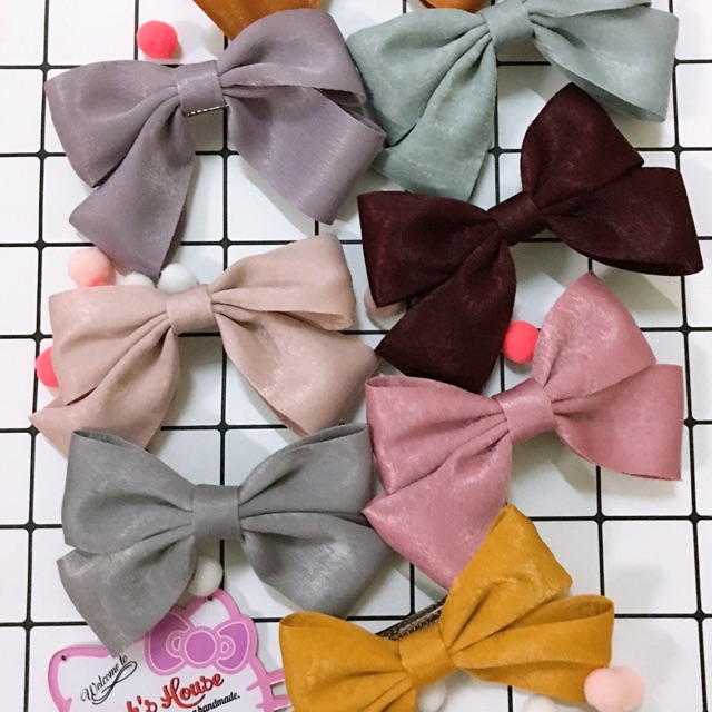 Kẹp nơ gấm đơn giản