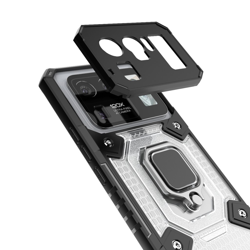Ốp lưng Xiaomi Mi 11 Ultra tổ Ong Iring không gian mới chống sốc giá đỡ xem phim siêu bền