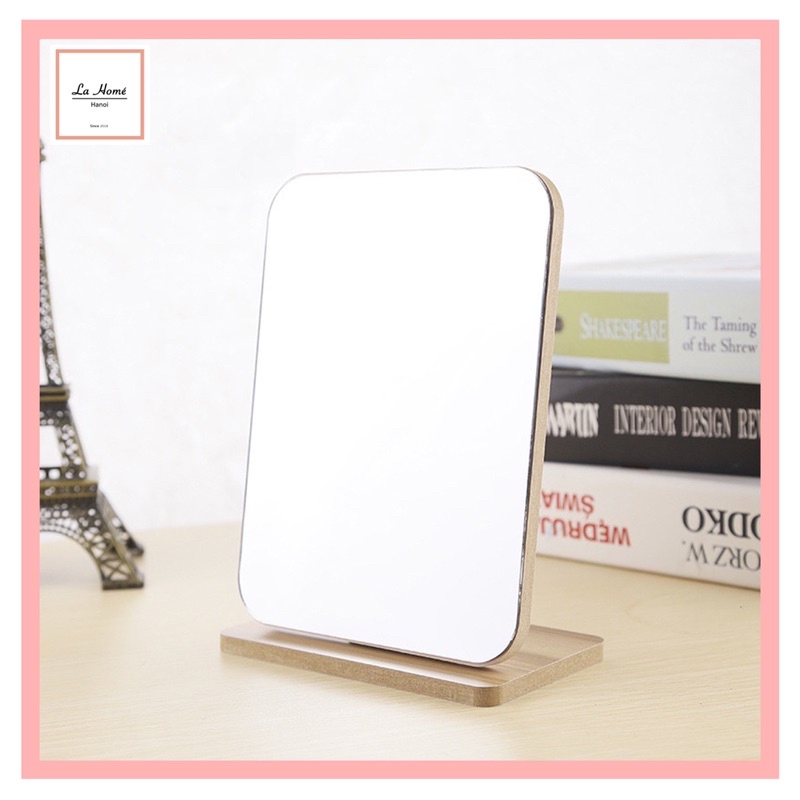 Gương Trang Điểm, Gương Để Bàn Bằng Gỗ Cao Cấp