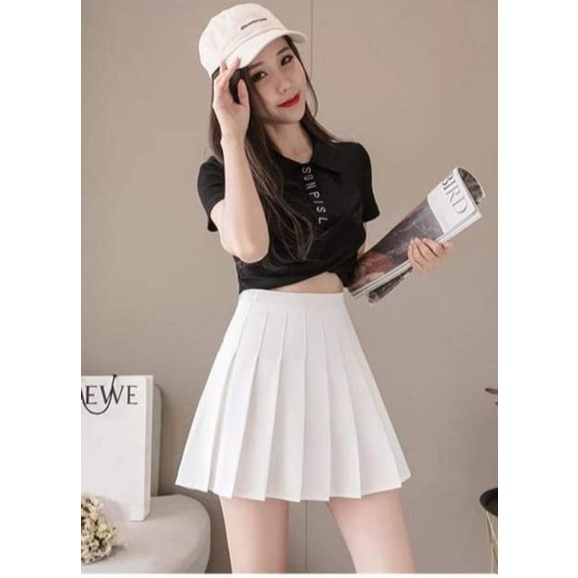 🍊Chân váy xếp ly siêu xinh siêu hót , thiết kế dáng ngắn , đủ size S M L, 2 màu trắng và đen🌺🌺 | BigBuy360 - bigbuy360.vn