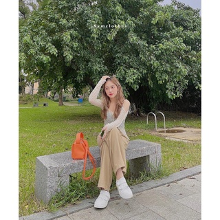 ✿ áo voan kiểu + quần jeans nâu ✿