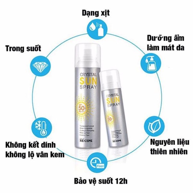 XỊT CHỐNG NẮNG CRYSTAL SUN SPRAY SIÊU HOT