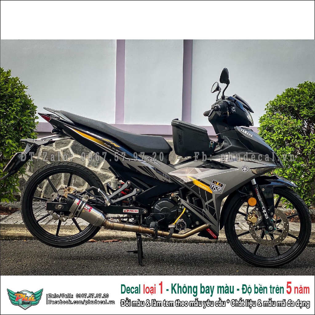 Tem rời Exciter 150 xám lông chuộng đen (2)
