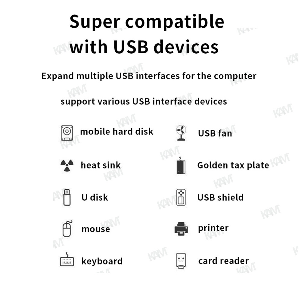Kam Tốc độ cao USB 2.0 / 3.0 Bộ chuyển đổi Hub bên ngoài 4 cổng Tap Bộ mở rộng USB cho Máy tính xách tay Nhiều phụ kiện máy tính xách tay USB Tap.