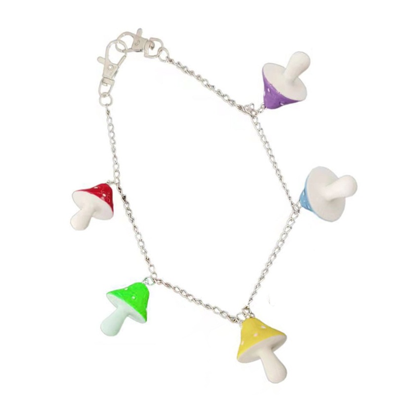 Youyo Dây Móc Khóa Bằng Hợp Kim Hình Cây Nấm Phong Cách Hip Hop Punk Cho Xe Đạp / Xe Máy