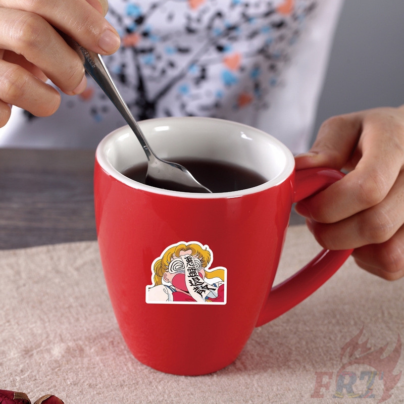 Bộ 50 / 50 Món Đồ Chơi Chất Lượng Cao ❉ Bộ 04 Miếng Dán Trang Trí Hình Thủy Thủ Mặt Trăng Xinh Xắn ❉ Sticker Dán Tường Chống Thấm Nước Thời Trang Hình Vẽ Nguệch Ngoạc