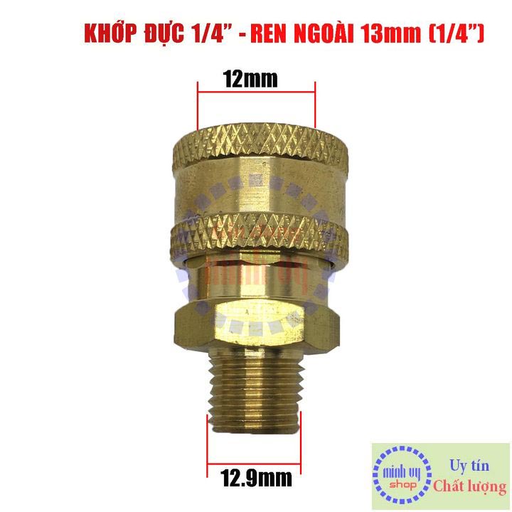 Bộ khớp nối nhanh ren 13mm cho máy rửa xe -BKN13mm