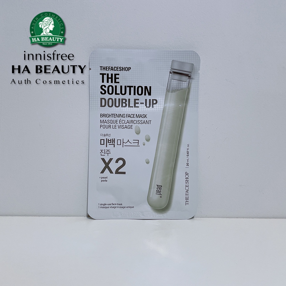 Mặt nạ dưỡng da dưỡng ẩm săn chắc trắng da se khít lỗ chân lông The Face Shop The Solution Double Up Mask Sheet 20ml 10