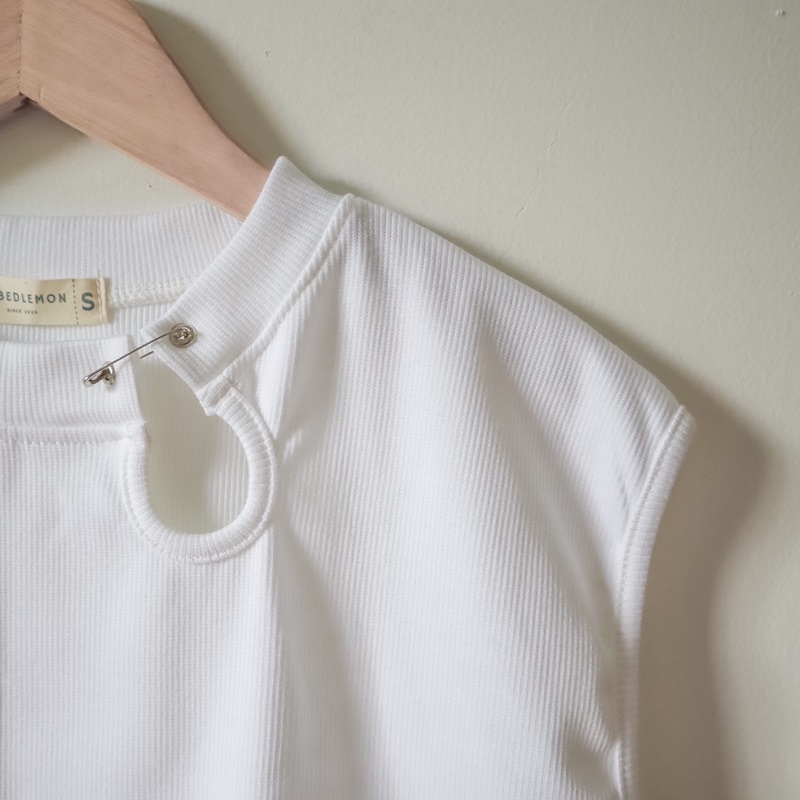 | HÌNH THẬT ĐỘC QUYỀN CUBEDLEMON|Áo croptop thun gân gài kim băng