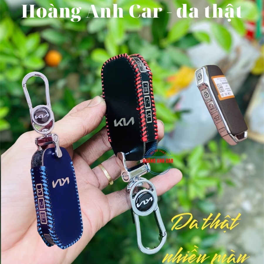 (Ảnh Thật) Bao Da Chìa Khoá New KIA K3 2021, 2022, K5 2022, Sorento, Sprotage 2022 logo mới da thật 