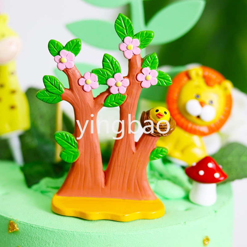 Phụ Kiện Trang Trí Bánh Kem Hình Động Vật Dễ Thương Cho Bé