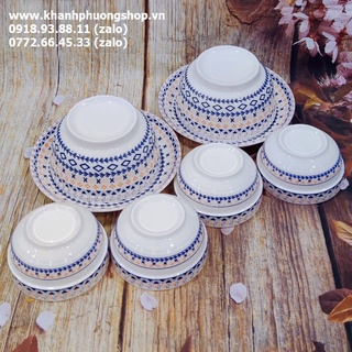 Bộ chén tô dĩa sứ cao cấp - bộ chén tô dĩa sứ
