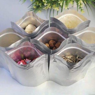 1KG TÚI ZIP BẠC ( TÚI ZIPPER ĐÁY ĐỨNG, TÚI TRÀ SỮA) - BAO BÌ KHẢ ANH đựng Khô Gà, Gạo, ngũ cốc...