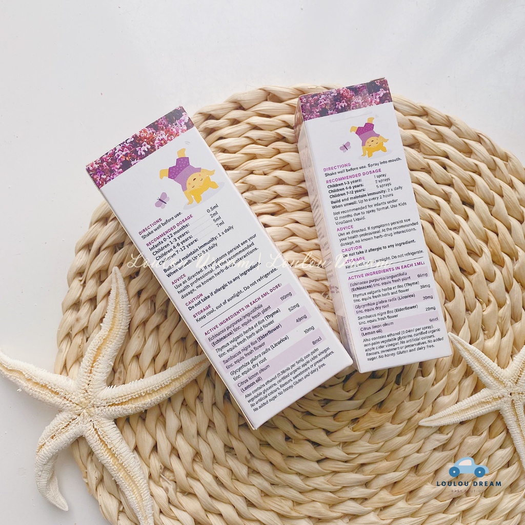 Tăng đề kháng tai mũi họng thảo dược Artemis ViroGone Spray / Liquid chính hãng New Zealand (date mới nhất) [AIR]
