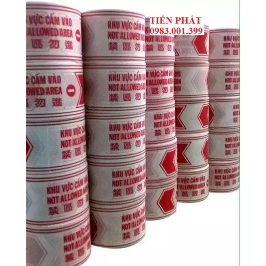 Cuộn băng rào cảnh báo, cuộn rào chắn công trình xây dựng, băng cảnh báo nguy hiểm 50m