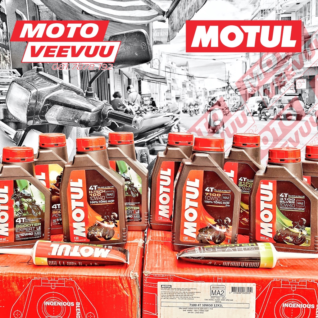 Dầu nhớt hộp số nhớt láp Motul Scooter Gear Plus 80W90 120ml