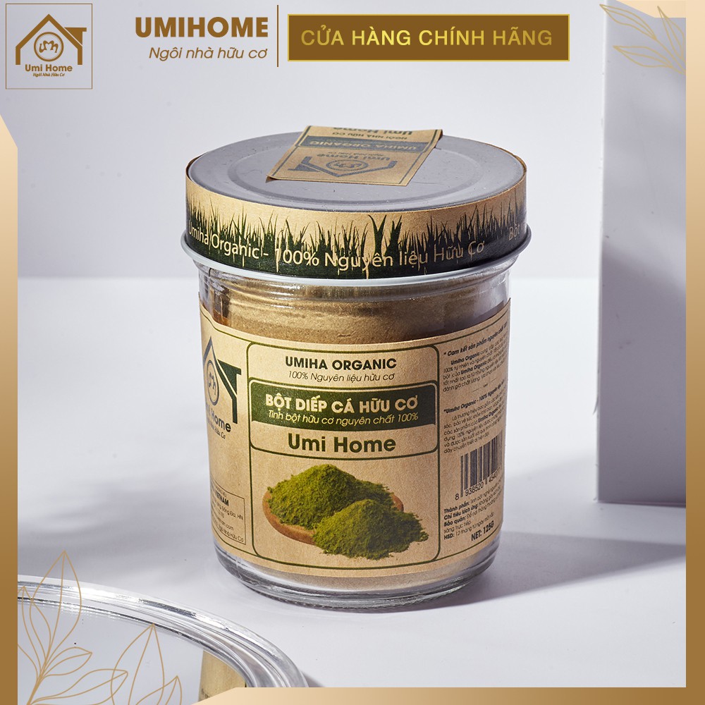 Bột Diếp Cá đắp mặt hữu cơ UMIHOME nguyên chất | Fish Lettuce Powder 100% Organic 125G | BigBuy360 - bigbuy360.vn