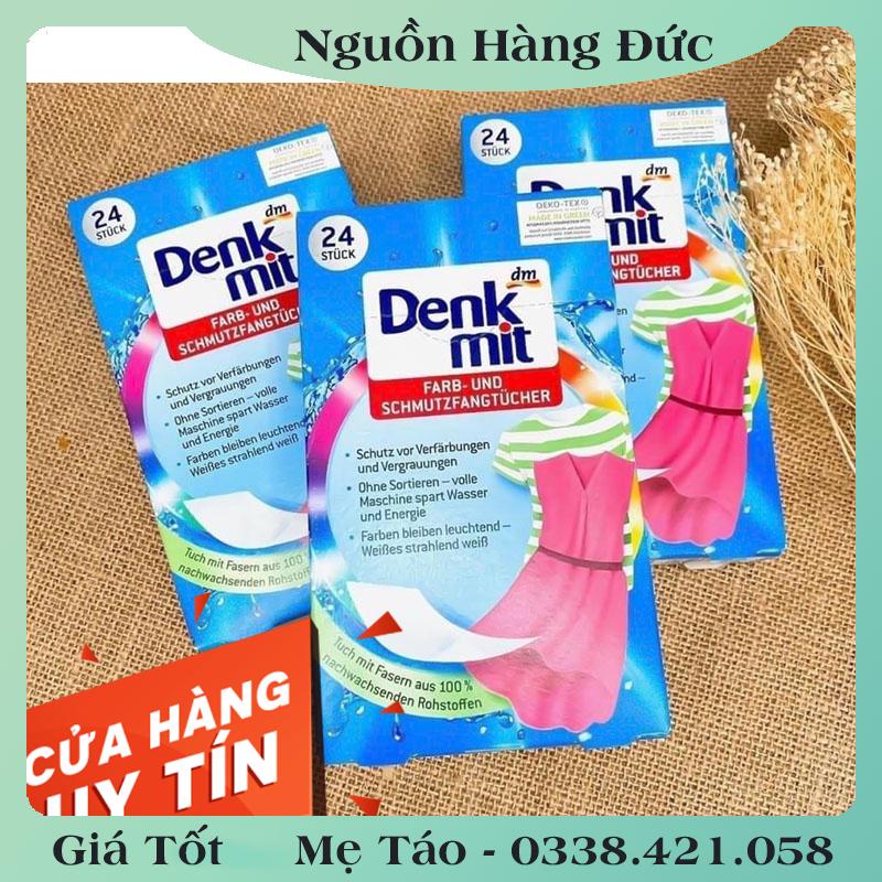 Giấy tẩy trắng, tẩy trắng cổ áo và giấy chống phai màu quần áo Denkmit Đức- Date mới Đủ Bill