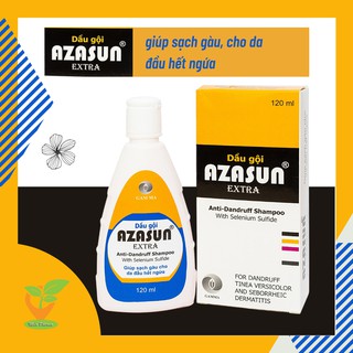 AZASUN EXTRA [Chai 120ml]- Dầu gội trị gàu Azasun extra 1.8% - Dành cho người bị gàu nặng